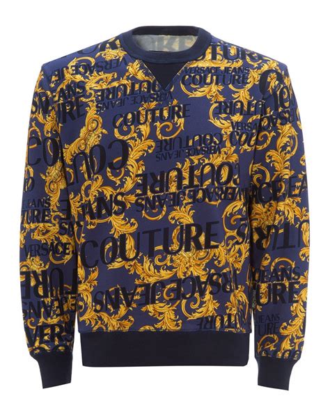 versace sweatshirt navy|Versace jumper women's.